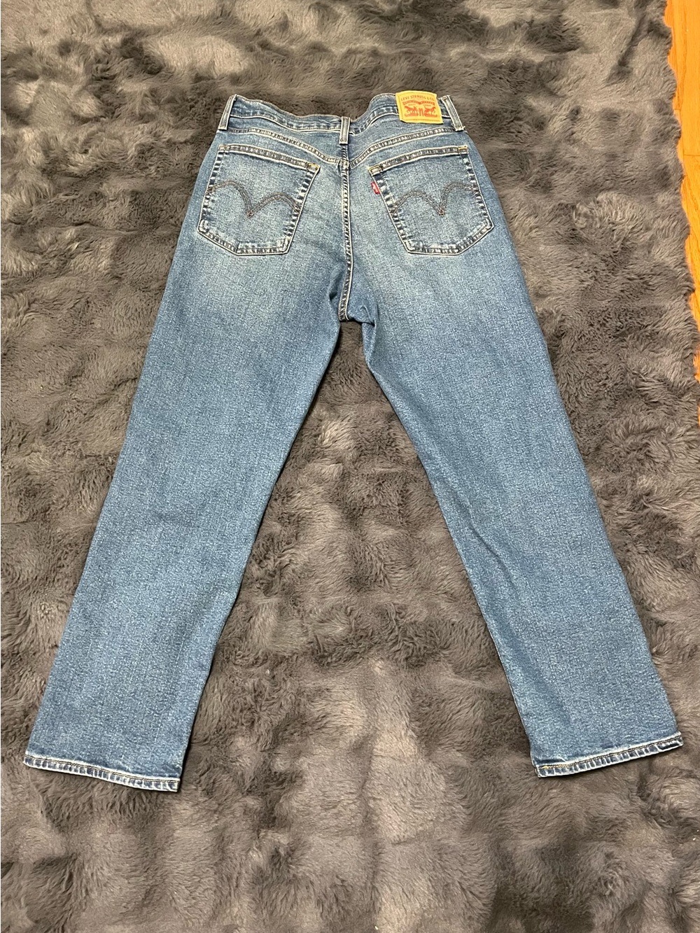 Levi’s Women Wedge Straight Stretch Jeans Cotton Blend size 31/28 Blue - Picture 5 of 16